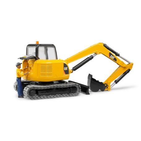 Bruder 02466 CAT mini exkavátor munkással