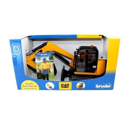 Bruder 02466 CAT mini exkavátor munkással