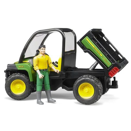 Bruder 02490 John Deere Gator XUV 855D billenőplatós teherautó figurával