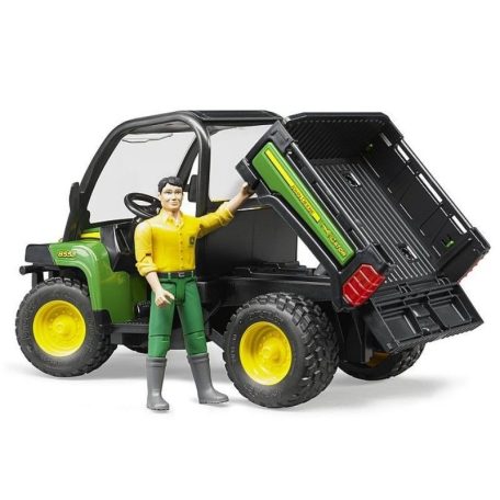 Bruder 02490 John Deere Gator XUV 855D billenőplatós teherautó figurával