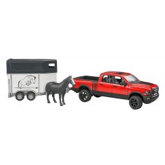   Bruder 02501 RAM 2500 Pickup Truck Power Wagon lószállitó utánfutóval