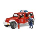 Bruder 02528 Jeep Wrangler Unlimited Rubicon tűzoltóautó tűzoltóval