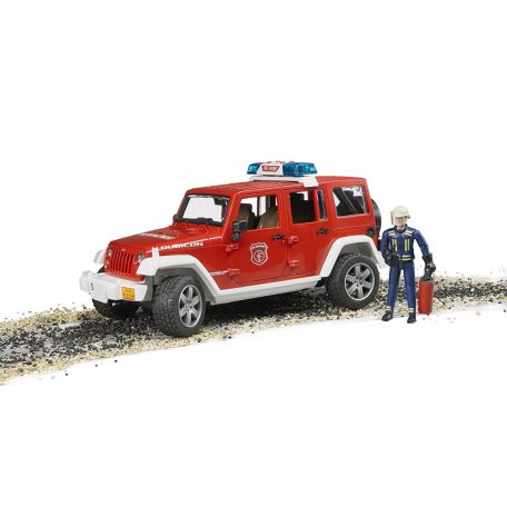 Bruder 02528 Jeep Wrangler Unlimited Rubicon tűzoltóautó tűzoltóval