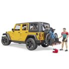 Bruder 02543 Jeep Wrangler Rubicon kerékpáros figurával