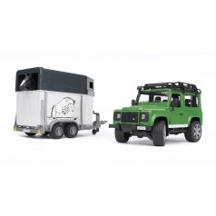  Bruder 02592 Land Rover Defender lószállítóval és lóval