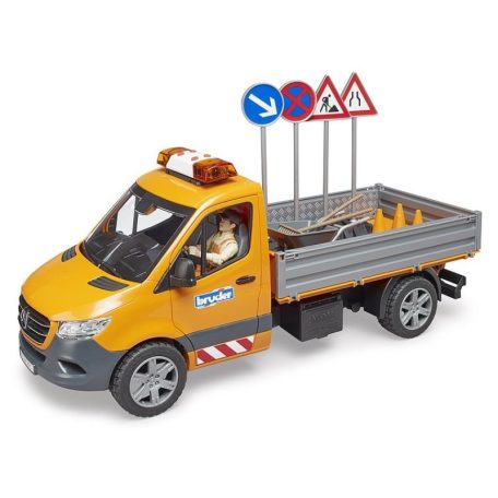 Bruder 02677 MB Sprinter kisteherautó útépítő figurával és kiegészítőkkel