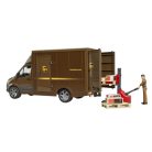 Bruder 02678 Mercedes-Benz Sprinter UPS furgon sofőrrel és kiegészítőkkel