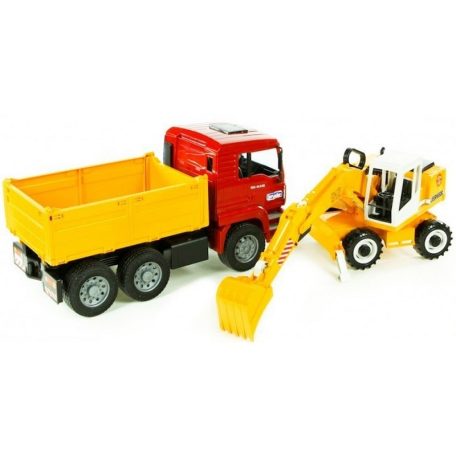 Bruder 02751 MAN teherautó Liebherr lapátos kotrógéppel