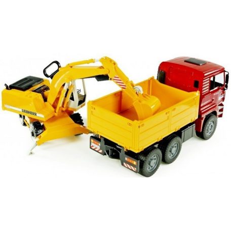 Bruder 02751 MAN teherautó Liebherr lapátos kotrógéppel