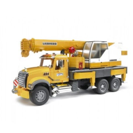 Bruder 2818 MACK Granite teherautó Liebherr daruval