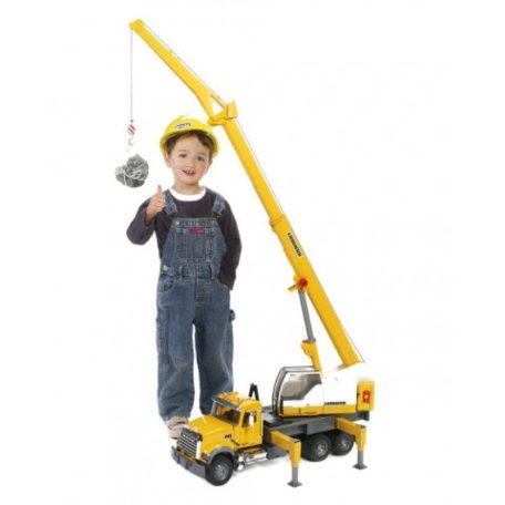 Bruder 2818 MACK Granite teherautó Liebherr daruval