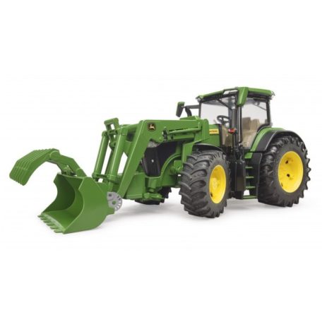 Bruder 3151 John Deere 7R 350 traktor homlokrakodóval