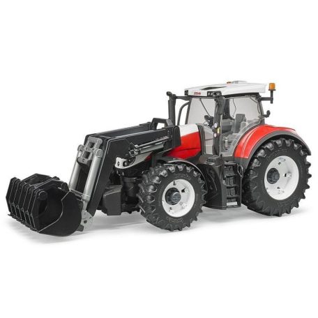Bruder 03181 Steyr 6300 Terrus CVT traktor homlokrakodóval