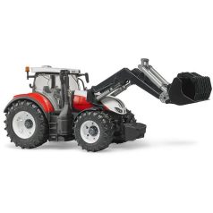 Bruder 03181 Steyr 6300 Terrus CVT traktor homlokrakodóval