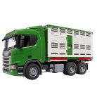 Bruder 03548 Scania Super 560R állatszállító teherautó tehénfigurával