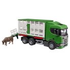 Bruder 03548 Scania Super 560R állatszállító teherautó tehénfigurával
