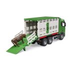 Bruder 03548 Scania Super 560R állatszállító teherautó tehénfigurával