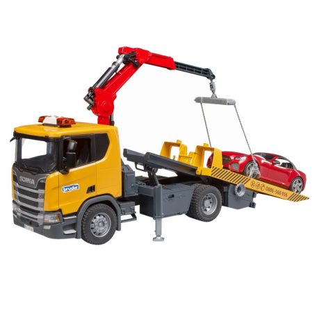 Bruder 03552 Scania Super 560R vontatási szolgáltatás autóval