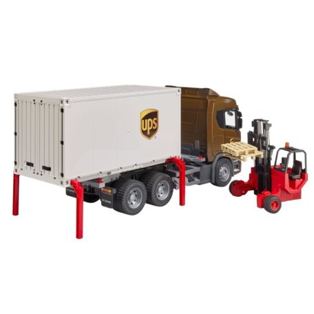 Bruder 03582 Logisztikai Scania UPS targoncával