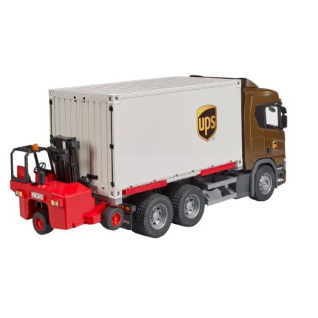 Bruder 03582 Logisztikai Scania UPS targoncával