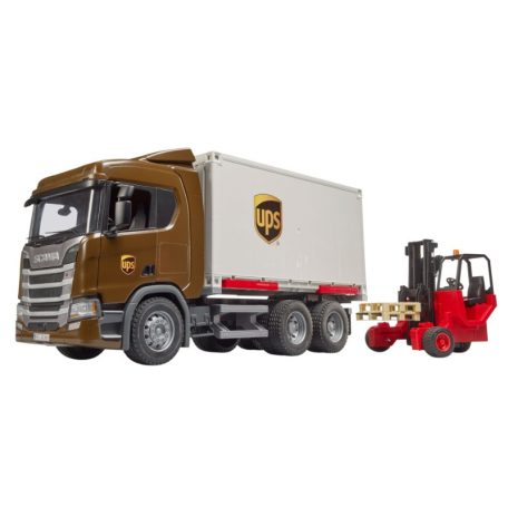 Bruder 03582 Logisztikai Scania UPS targoncával