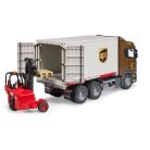 Bruder 03582 Logisztikai Scania UPS targoncával