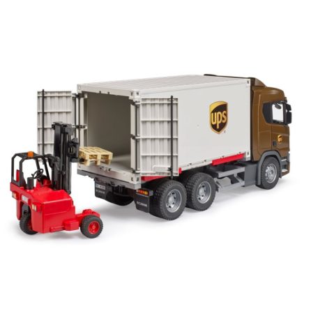 Bruder 03582 Logisztikai Scania UPS targoncával