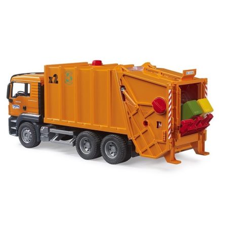 Bruder 03760 MAN narancssárga kukásautó