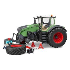   Bruder 04041 Fendt 1050 Vario traktor munkással és szervizberendezéssel
