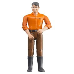 Bruder 60007 Bworld Barna nadrágos férfi munkás figura