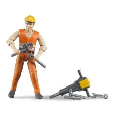 Bruder 60020 Bworld Építőipari munkás munkaeszközökkel