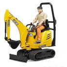 Bruder 62002 Bworld JCB micro exkavátor CTS építőipari munkással