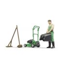 Bruder 62103 Kertész figura fűnyíróval és szerszámokkal