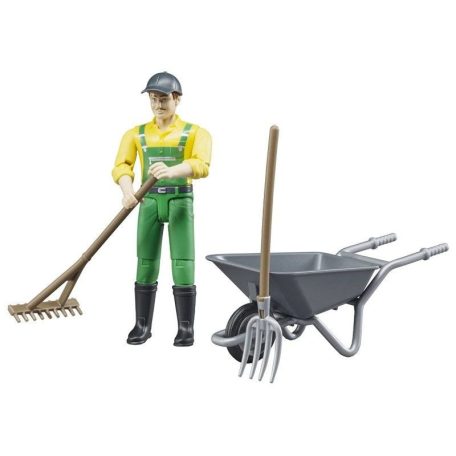 Bruder 62610 Bworld Farmer figura kiegészítőkkel