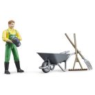 Bruder 62610 Bworld Farmer figura kiegészítőkkel