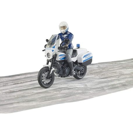 Bruder 62731 Bworld Scambler Ducati rendőrmotor rendőrrel