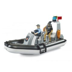   Bruder 62733 Rendőrségi csónak figurákkal, jelzőfénnyel és tartozékokkal