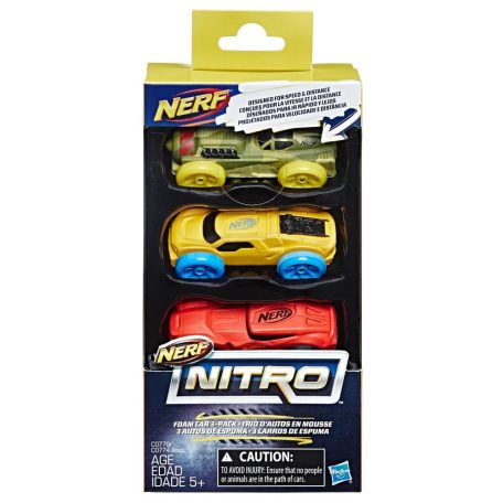 NERF Nitro szivacs kisautó készlet 5. (3 db-os)