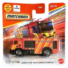   Matchbox 1:64 kisautó 58/125 Scania XT Fire Truck Camion De Pompiers