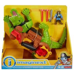   Imaginext Kalózos játékszett - Sétáló krokodil és Hook kapitány