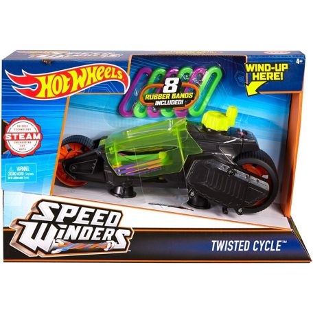 Hot Wheels Speed Winders motorok - Twisted Cycle (zöld)