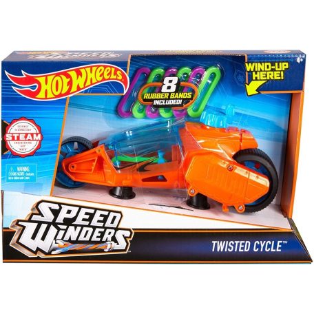 Hot Wheels Speed Winders motorok - Twisted Cycle (narancssárga)