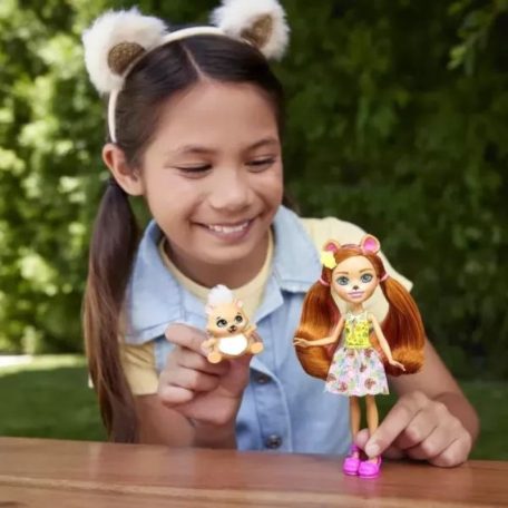 EnchanTimals baba állatkával - Biloxie Bear és  Trail, a medve játékfigura