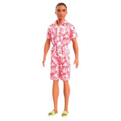   Barbie Fashionistas barátok - Fiú baba levélmintás ruhában (235)