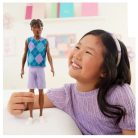 Barbie Fashionista Barátok divatbaba - Fiú baba rombuszmintás felsőben (253)