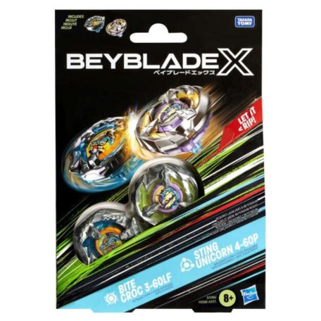 Beyblade X Dual Pack Bite Croc 3-60LF vs. StingUnicorn 4-60P pörgettyű szett
