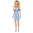 Barbie Fashionista barátok divatbaba - Stílusos baba kék masnis ruhában (237)