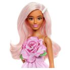 Barbie Fashionista barátnők divatbaba - Stílusos baba rózsás ruhában (238)