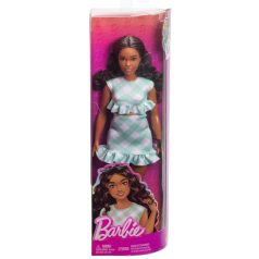   Barbie Fashionista barátnők - Stílusos divatbaba zöld kockás ruhában (240)