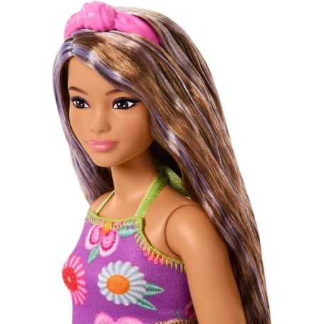 Barbie Fashionista barátok divatbaba - Baba virágmintás miniruhában (244)